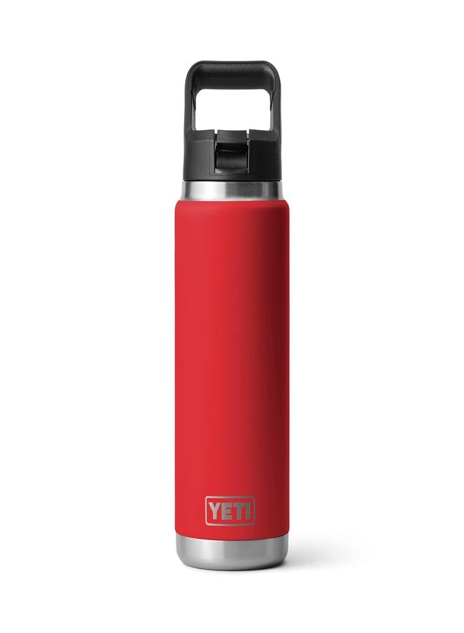YETI Rambler 26 oz Bottle, Vacuum Insulated, Stainless Steel with Straw Cap, Rescue Red - Image 3